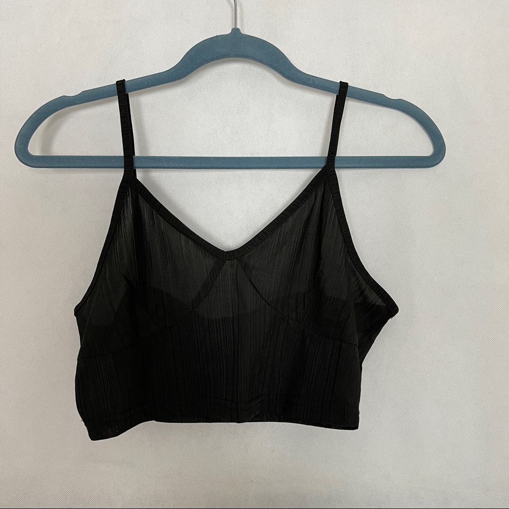 Shein sheer black size m crop tank
